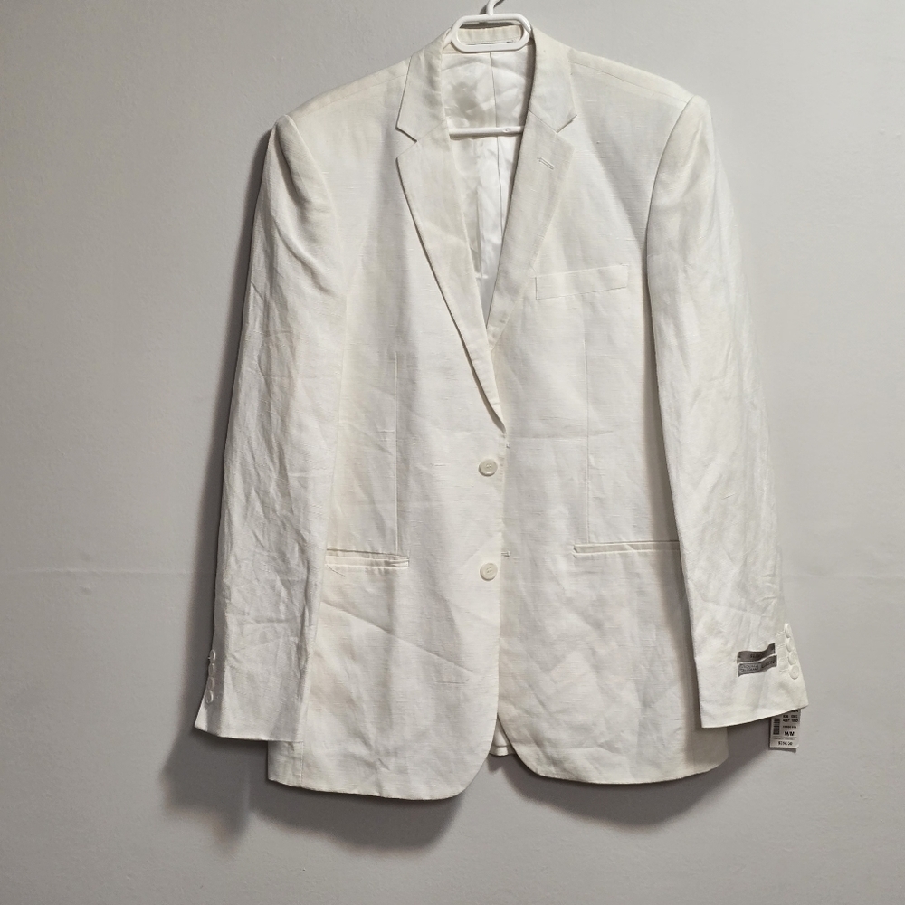 Vroom & Dreesmann  White Linen Blazer Size Large